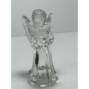 Vintage Christmas Glass Angel Candle Holder